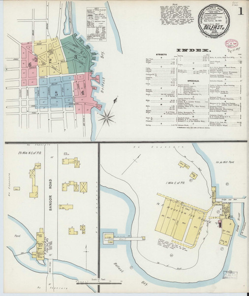 Belfast, Maine 1895 - Old Map Maine Fire Insurance Index Belfast, Maine 1895 - Old Map Maine Fire Insurance Index