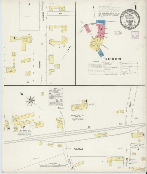 Bethel, Maine 1907 - Old Map Maine Fire Insurance Index