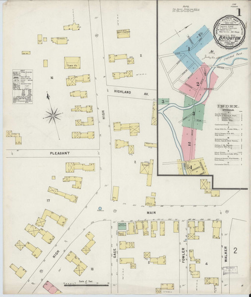 Bridgton, Maine 1897 - Old Map Maine Fire Insurance Index Bridgton, Maine 1897 - Old Map Maine Fire Insurance Index