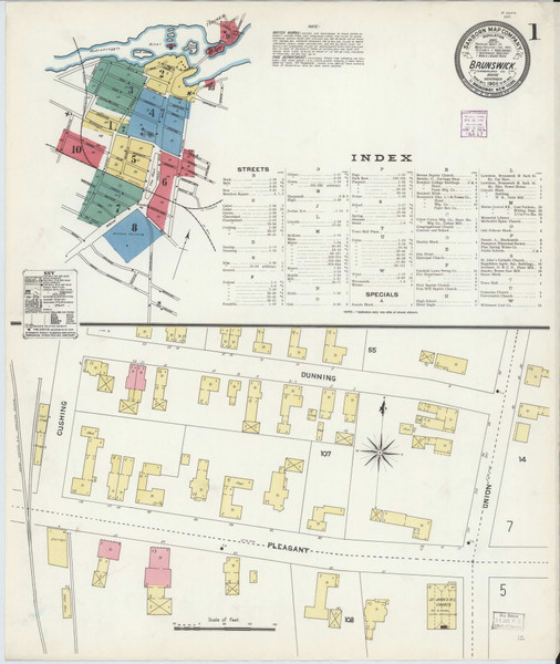 Brunswick, Maine 1906 - Old Map Maine Fire Insurance Index Brunswick, Maine 1906 - Old Map Maine Fire Insurance Index
