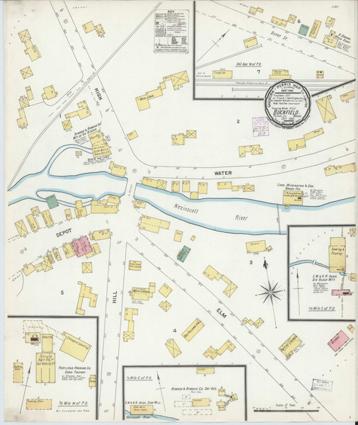 Buckfield, Maine 1901 - Old Map Maine Fire Insurance Index