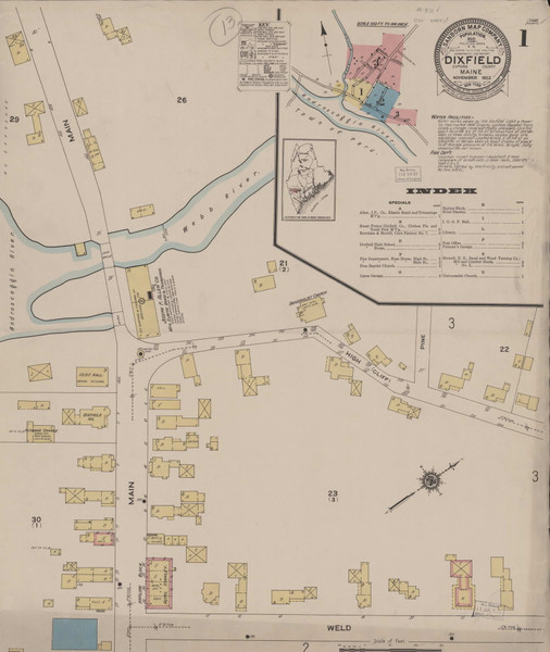 Dixfield, Maine 1922 - Old Map Maine Fire Insurance Index