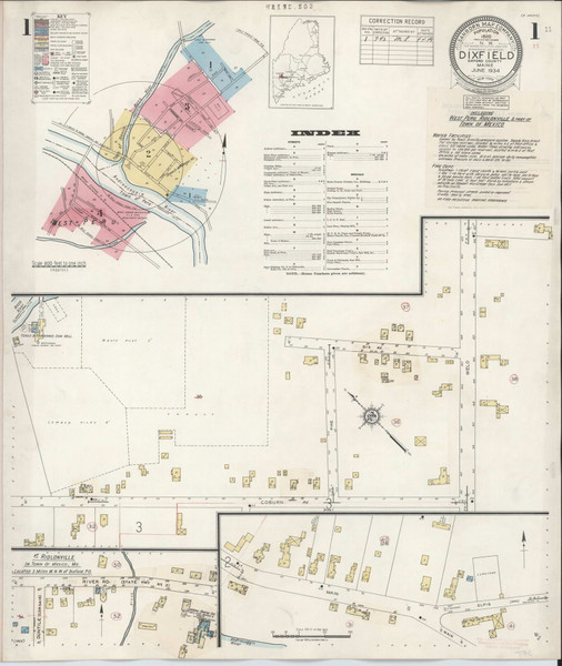 Dixfield, Maine 1942 - Old Map Maine Fire Insurance Index