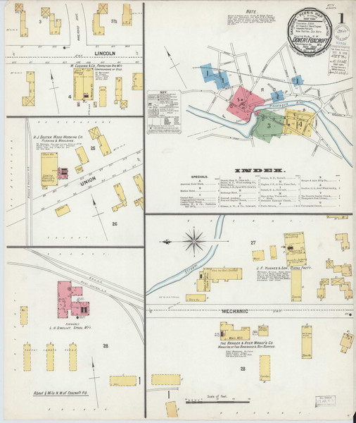 Dover, Maine 1900 - Old Map Maine Fire Insurance Index