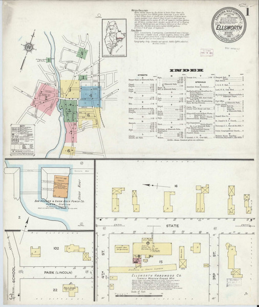 Ellsworth, Maine 1914 - Old Map Maine Fire Insurance Index
