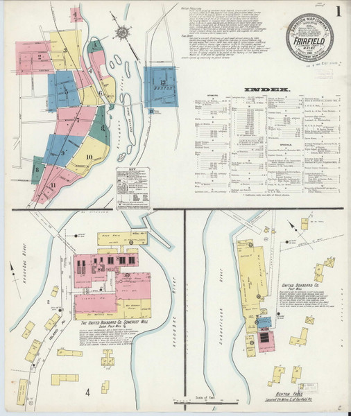 Fairfield, Maine 1911 - Old Map Maine Fire Insurance Index