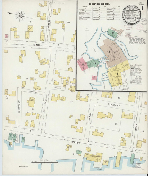 Kennebunkport, Maine 1896 - Old Map Maine Fire Insurance Index