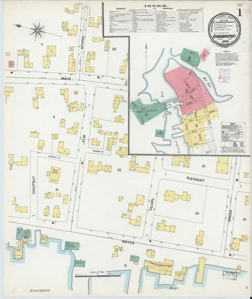 Kennebunkport, Maine 1901 - Old Map Maine Fire Insurance Index
