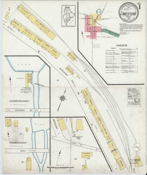 Limestone, Maine 1919 - Old Map Maine Fire Insurance Index Limestone, Maine 1919 - Old Map Maine Fire Insurance Index