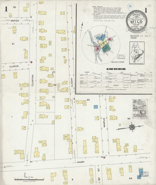 Milo, Maine 1923 - Old Map Maine Fire Insurance Index