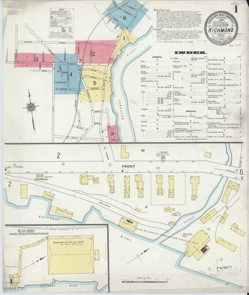 Richmond, Maine 1910 - Old Map Maine Fire Insurance Index