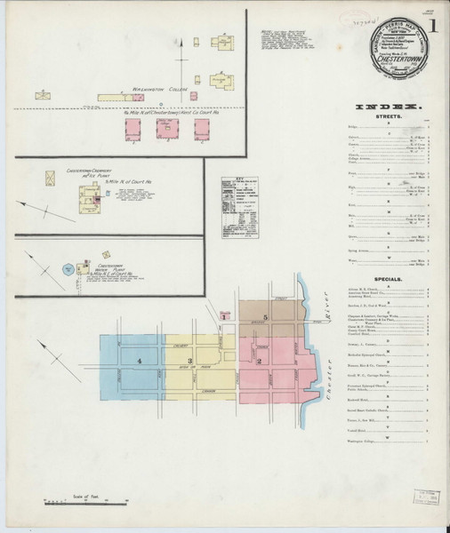 Chestertown, Maryland 1891 - Old Map Maryland Fire Insurance Index Chestertown, Maryland 1891 - Old Map Maryland Fire Insurance Index