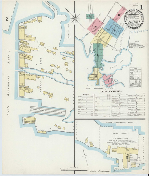 Crisfield, Maryland 1897 - Old Map Maryland Fire Insurance Index