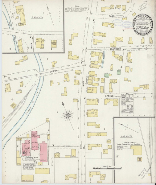 Belmont, New Hampshire 1898 - Old Map New Hampshire Fire Insurance Index