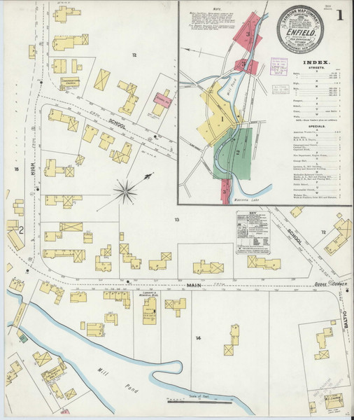 Enfield, New Hampshire 1904 - Old Map New Hampshire Fire Insurance Index