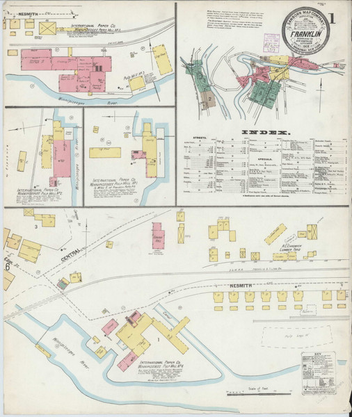 Franklin, New Hampshire 1902 - Old Map New Hampshire Fire Insurance Index