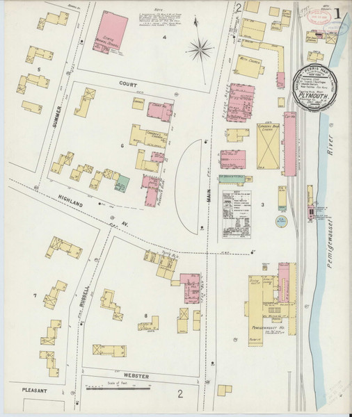 Plymouth, New Hampshire 1897 - Old Map New Hampshire Fire Insurance Index