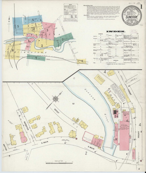 Suncook, New Hampshire 1912 - Old Map New Hampshire Fire Insurance Index
