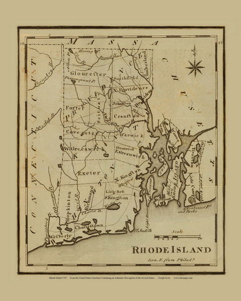 Rhode Island, 1795 United States Gazetteer Rhode Island, 1795 United States Gazetteer