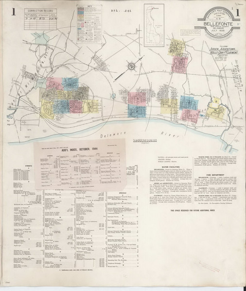 Bellefonte, Delaware 1944 - Old Map Delaware Fire Insurance Index