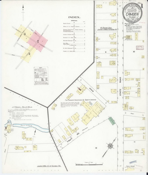 Camden, Delaware 1910 - Old Map Delaware Fire Insurance Index