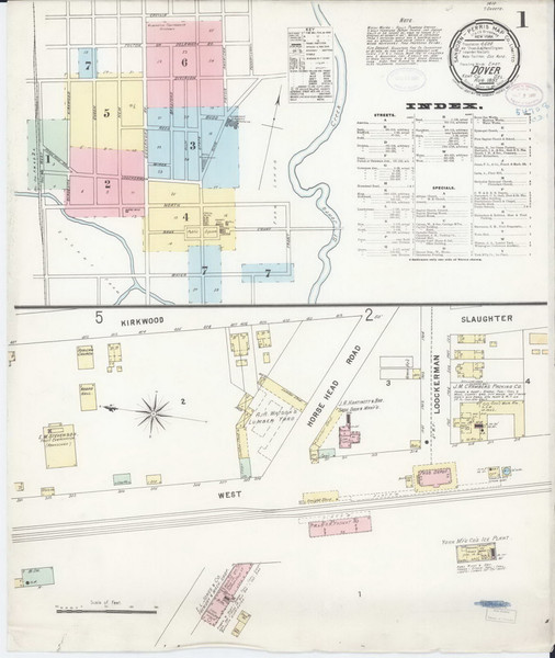 Dover, Delaware 1897 - Old Map Delaware Fire Insurance Index