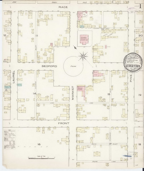 Georgetown, Delaware 1885 - Old Map Delaware Fire Insurance Index