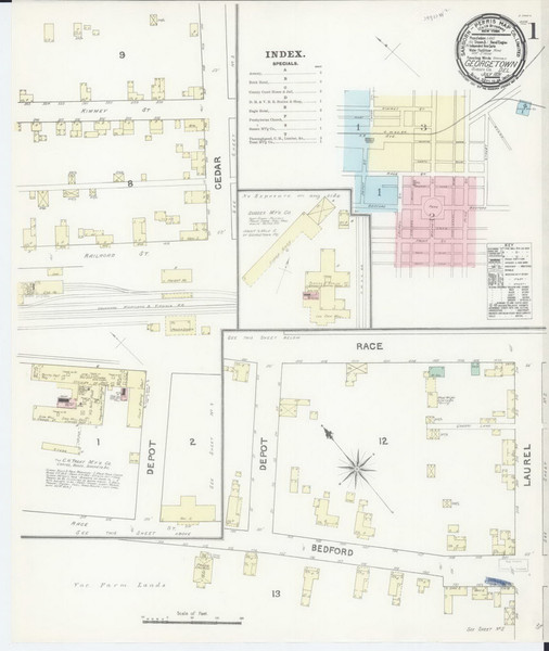 Georgetown, Delaware 1891 - Old Map Delaware Fire Insurance Index