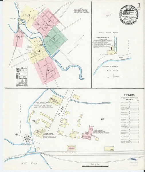 Milford, Delaware 1891 - Old Map Delaware Fire Insurance Index
