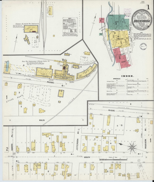 Breckenridge, Colorado 1902 - Old Map Colorado Fire Insurance Index