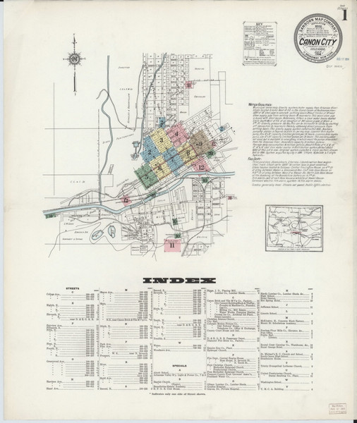 Canon City, Colorado 1914 - Old Map Colorado Fire Insurance Index