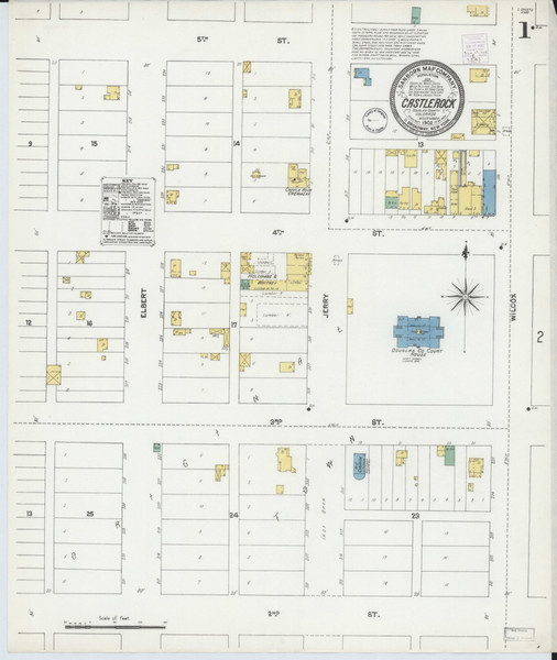 Castle Rock, Colorado 1902 - Old Map Colorado Fire Insurance Index
