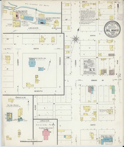 Del Norte, Colorado 1907 - Old Map Colorado Fire Insurance Index
