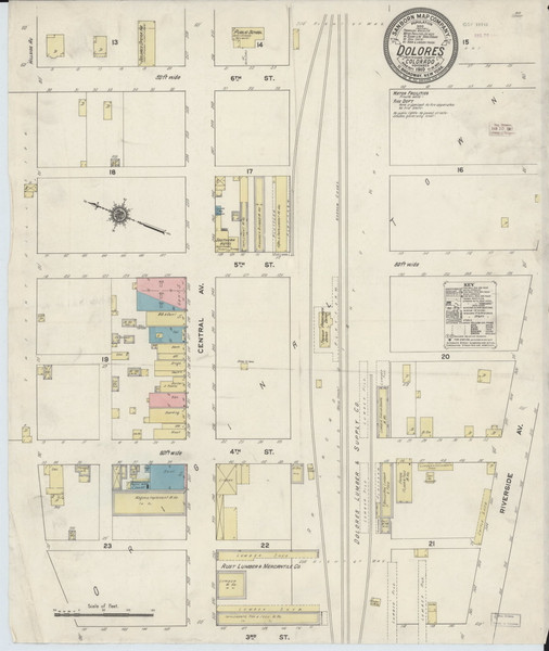 Dolores, Colorado 1910 - Old Map Colorado Fire Insurance Index