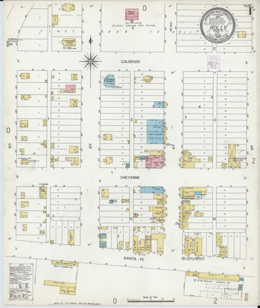 Holly, Colorado 1905 - Old Map Colorado Fire Insurance Index