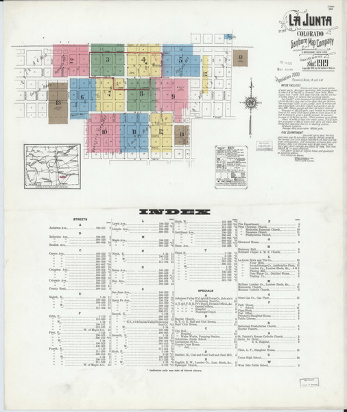 La Junta, Colorado 1919 - Old Map Colorado Fire Insurance Index
