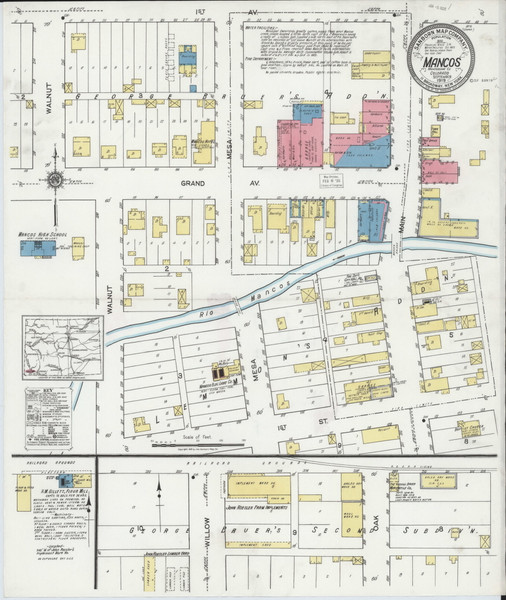 Mancos, Colorado 1919 - Old Map Colorado Fire Insurance Index