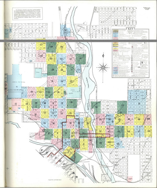 Pueblo, Colorado 1951 01 - Old Map Colorado Fire Insurance Index