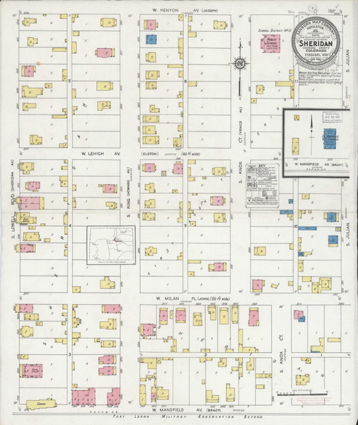 Sheridan, Colorado 1930 - Old Map Colorado Fire Insurance Index