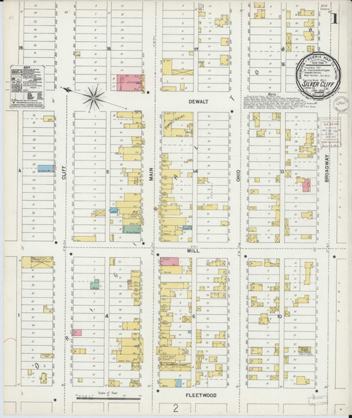 Silver Cliff, Colorado 1900 - Old Map Colorado Fire Insurance Index