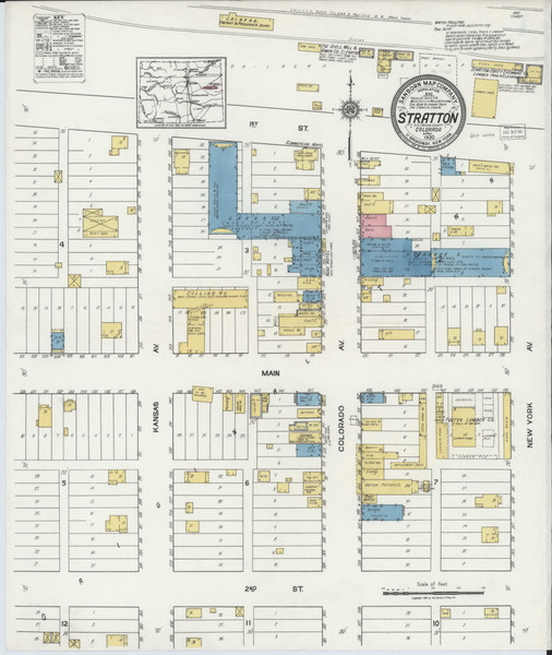 Stratton, Colorado 1920 - Old Map Colorado Fire Insurance Index