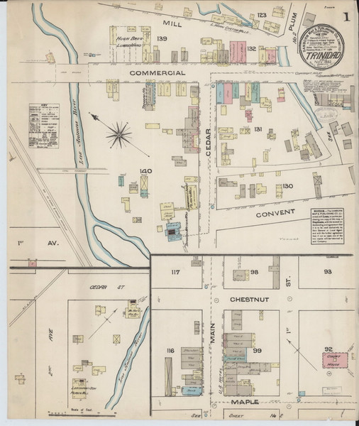 Trinidad, Colorado 1883 - Old Map Colorado Fire Insurance Index