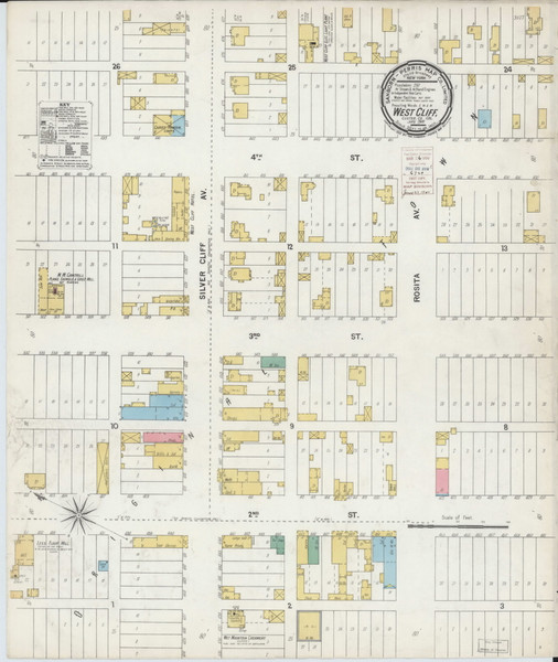 West Cliff, Colorado 1900 - Old Map Colorado Fire Insurance Index