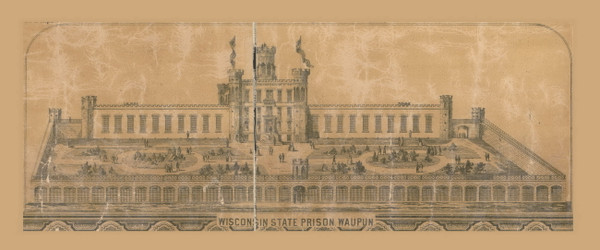 State Prison, Waupon, Wisconsin 1858 Old Town Map Custom Print - Fond du Lac Co. State Prison, Waupon, Wisconsin 1858 Old Town Map Custom Print - Fond du Lac Co.