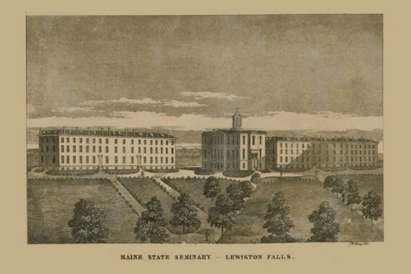 Maine State Seminary, Maine 1858 Old Town Map Custom Print - Androscoggin Co.