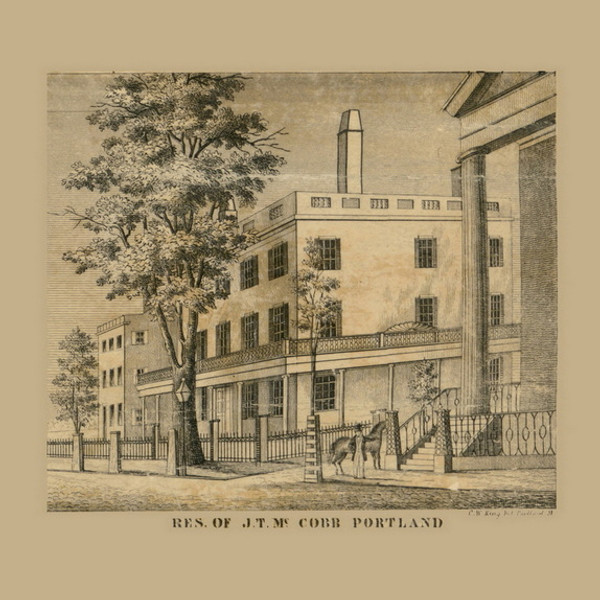 Residence of J.T. McCobb, Portland, Maine 1857 Old Town Map Custom Print - Cumberland Co. Residence of J.T. McCobb, Portland, Maine 1857 Old Town Map Custom Print - Cumberland Co.