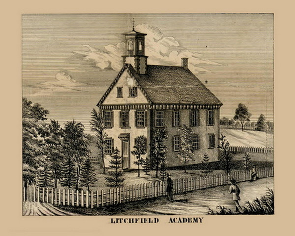 Litchfield Academy, Maine 1856 Old Town Map Custom Print - Kennebec Co.