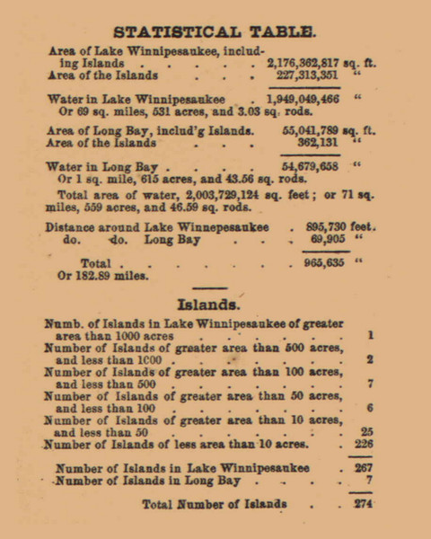Statistics for Lakes and Islands, New Hampshire 1885 Old Town Map Custom Print - Belknap Co. Statistics for Lakes and Islands, New Hampshire 1885 Old Town Map Custom Print - Belknap Co.