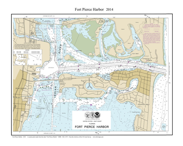 Fort Pierce Harbor 2014 - Florida Harbors Custom Chart
