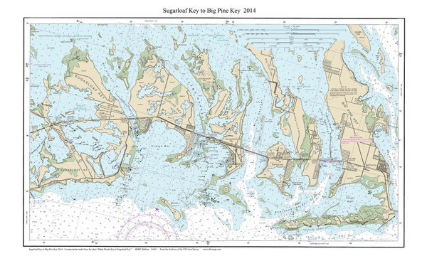 Sugarloaf Key to Bog Pine Key 2014 - Florida Harbors Custom Chart
